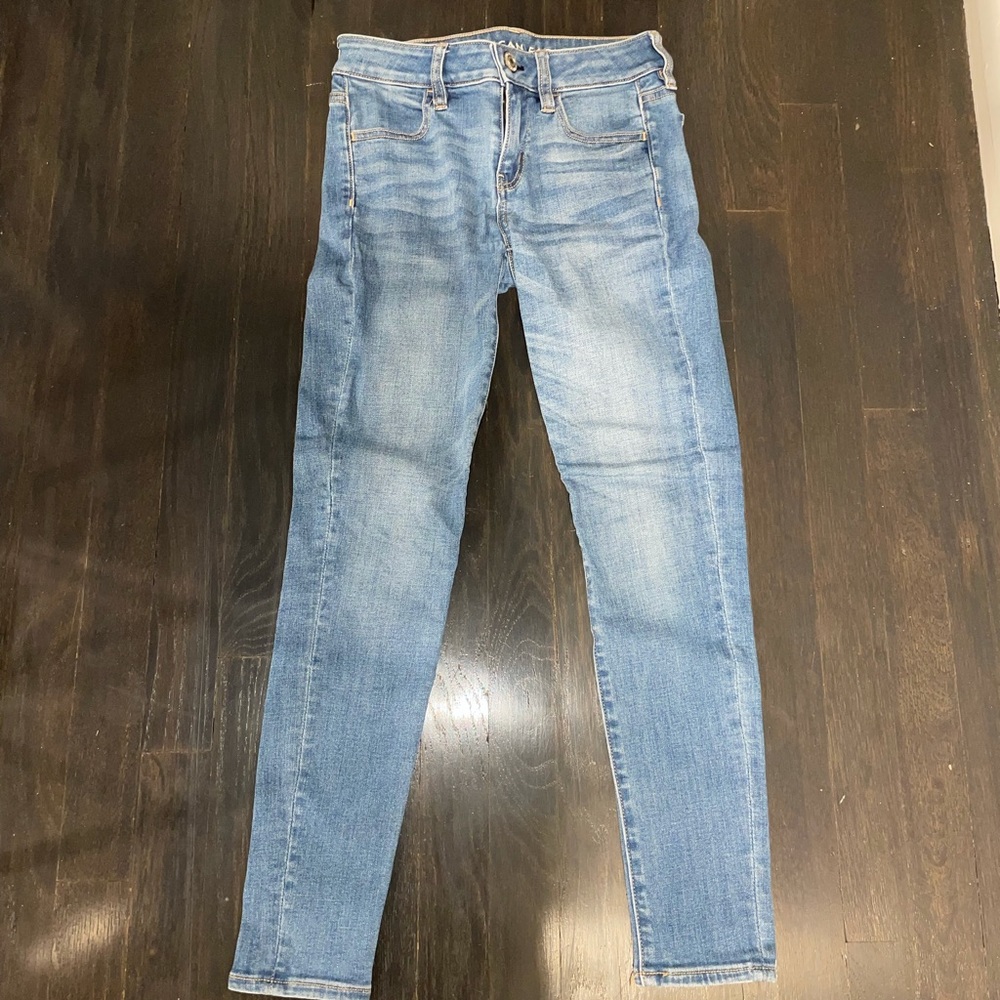 American Eagle blue jeggings